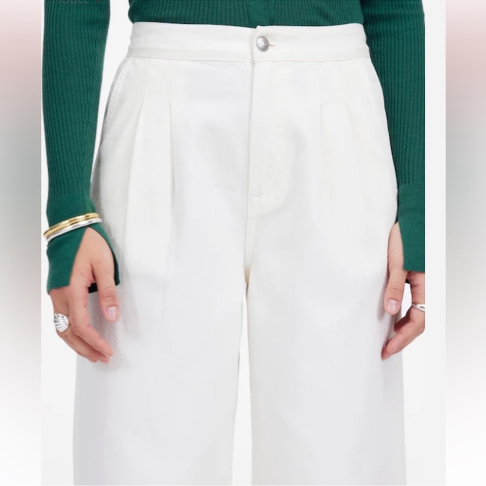 Madewell The Harlow Wide Leg Trouser Jean Size 29 Cream High Rise Relaxed Fit CL - Picture 14 of 14